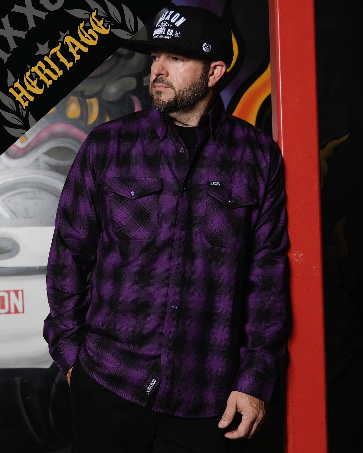 Dixxon Royalty Heritage Flannel Purple Black