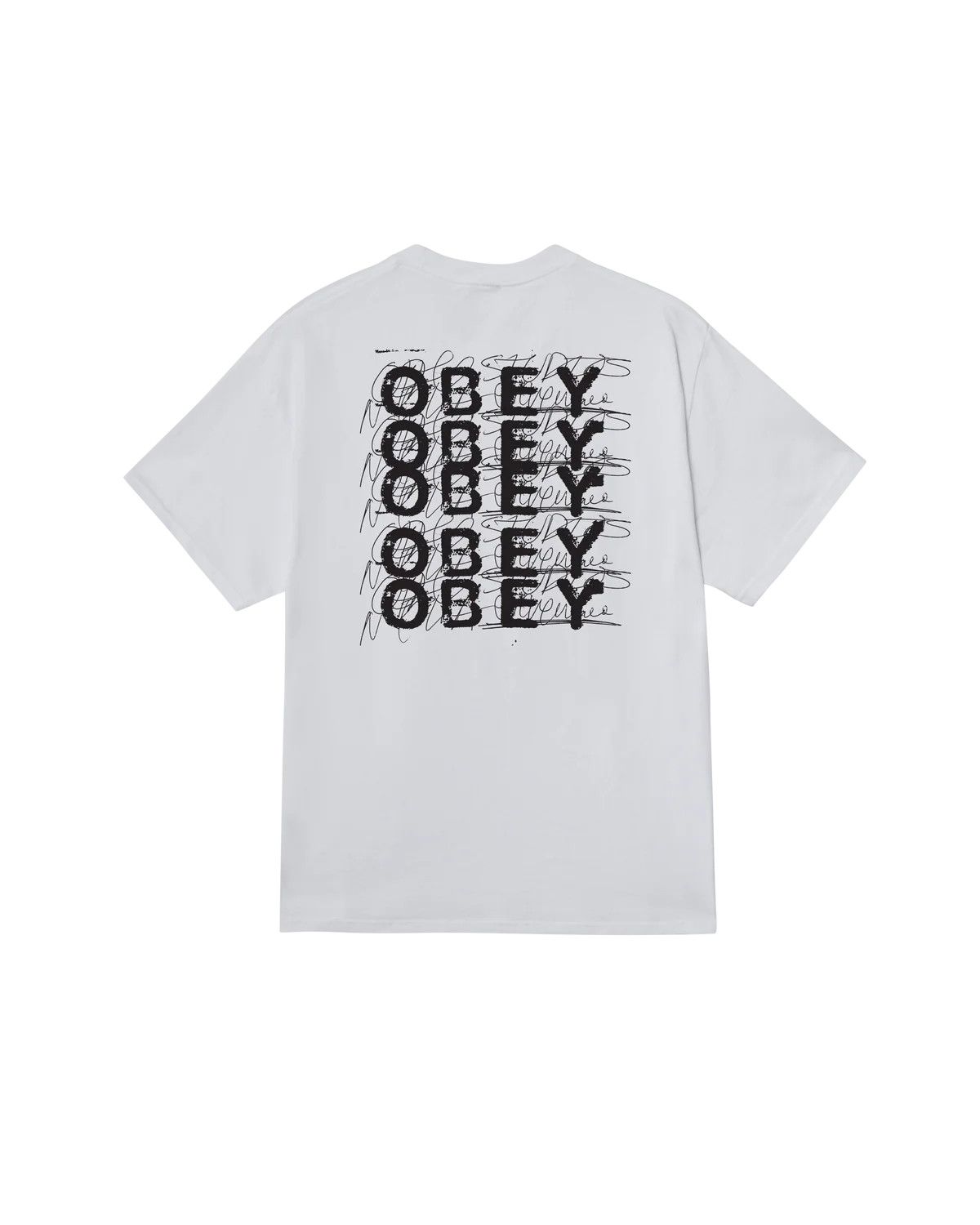 OBEY SCRIBBLE TEE WHITE