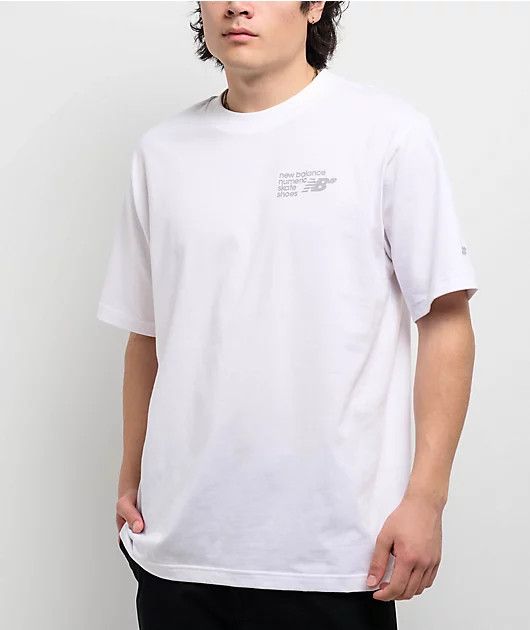 NB# Small Logo Tee White