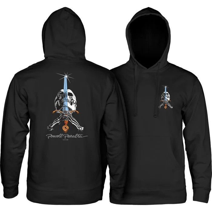 SKULL &amp; SWORD HOODY BLACK