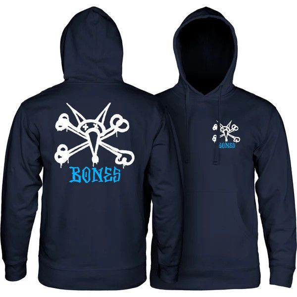 RAT BONES HOODY NAVY