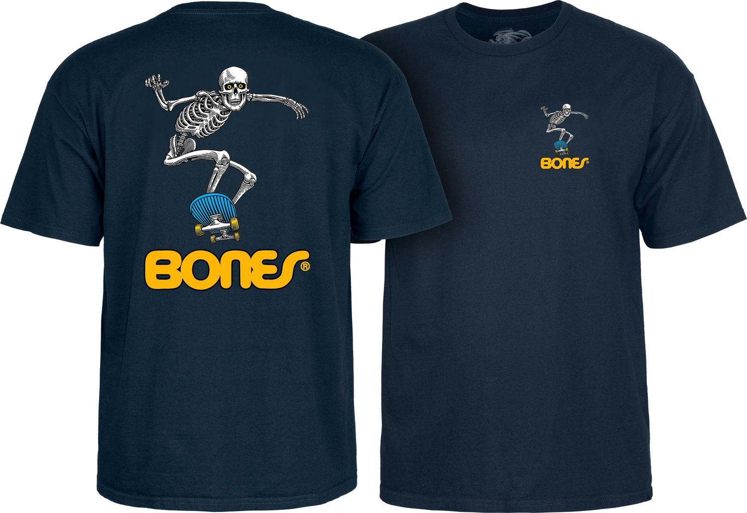  POWELL PERALTA - SKATEBOARD SKELETON II TEE NAVY