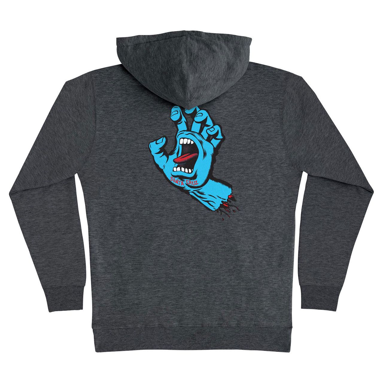 Santa Cruz Screaming Hand  Hood Charcoal Heather 