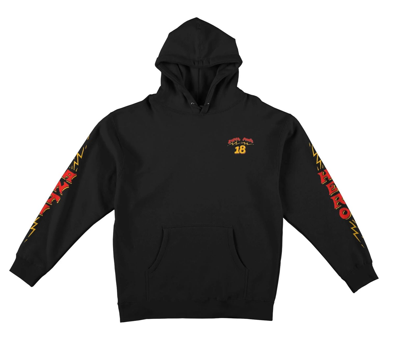 AH SUPERPOWER18 PREMIUM PRINT HOOD BLACK W/ YELLOW  RED