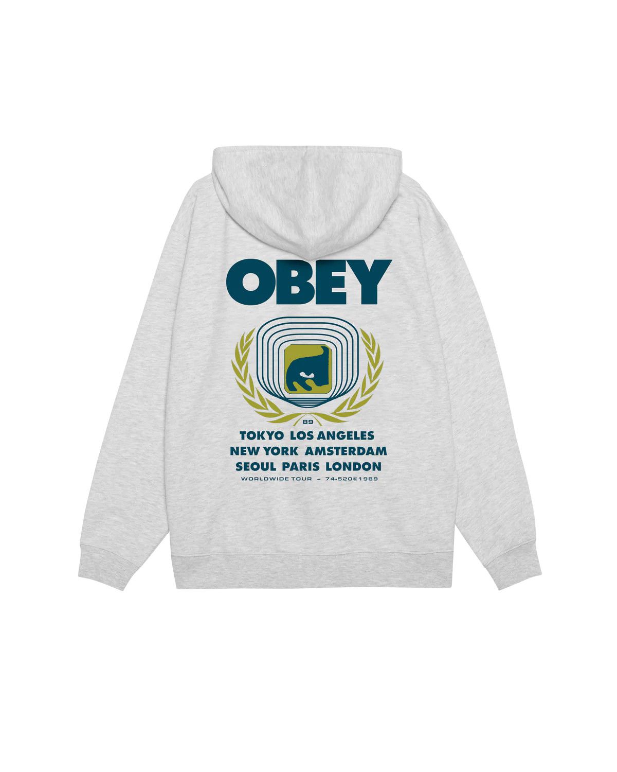 OBEY ICON EYE WREATH HOOD GREY