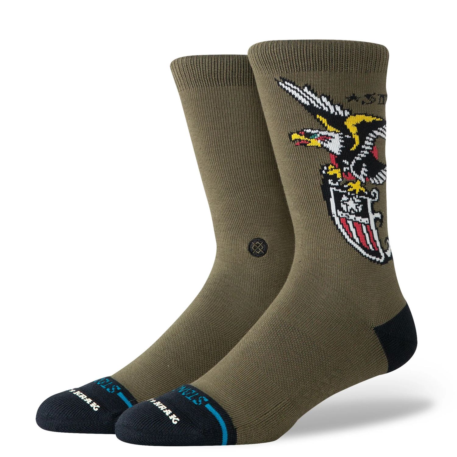 Stance ARPA The Eagle Crew Sock Military Green