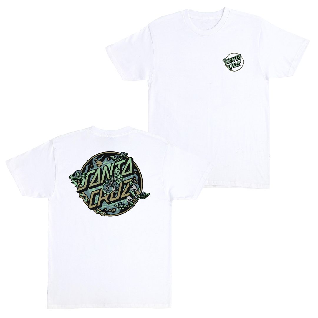SANTA CRUZ T-SHIRT WINKOWSKI DOPE PLANET 2 DOT WHITE