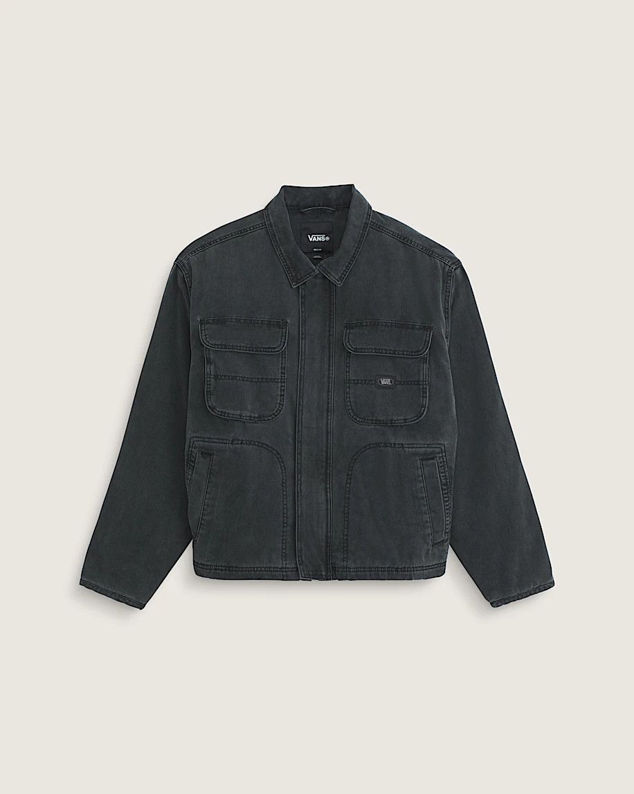 Umber Pigment Canvas Jacket  Black