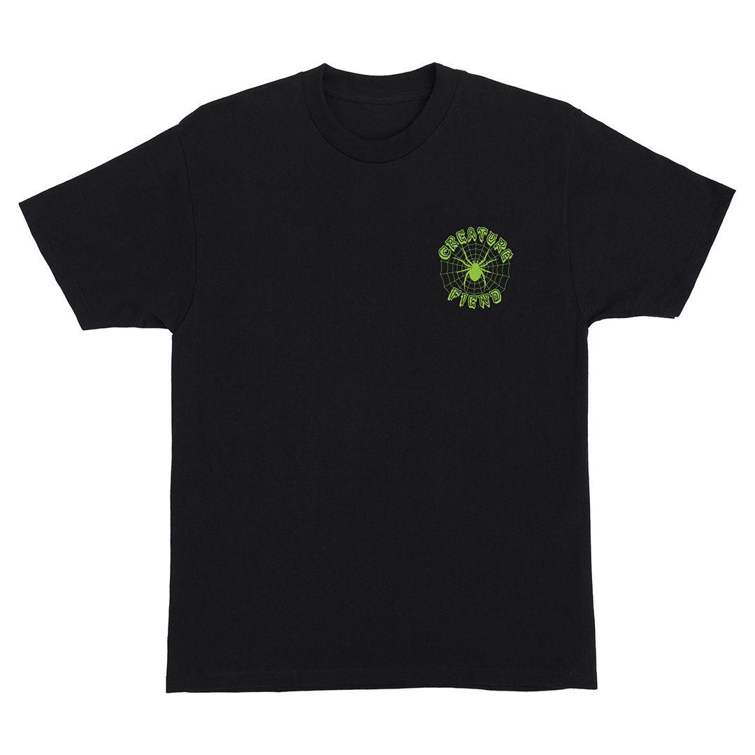 CREATURE T-SHIRT WEB CHEST BLACK