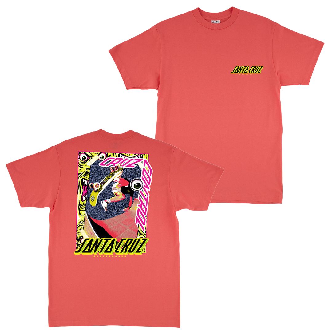 SANTA CRUZ T-SHIRT ROSKOPP CRUZ CONTROL CORAL