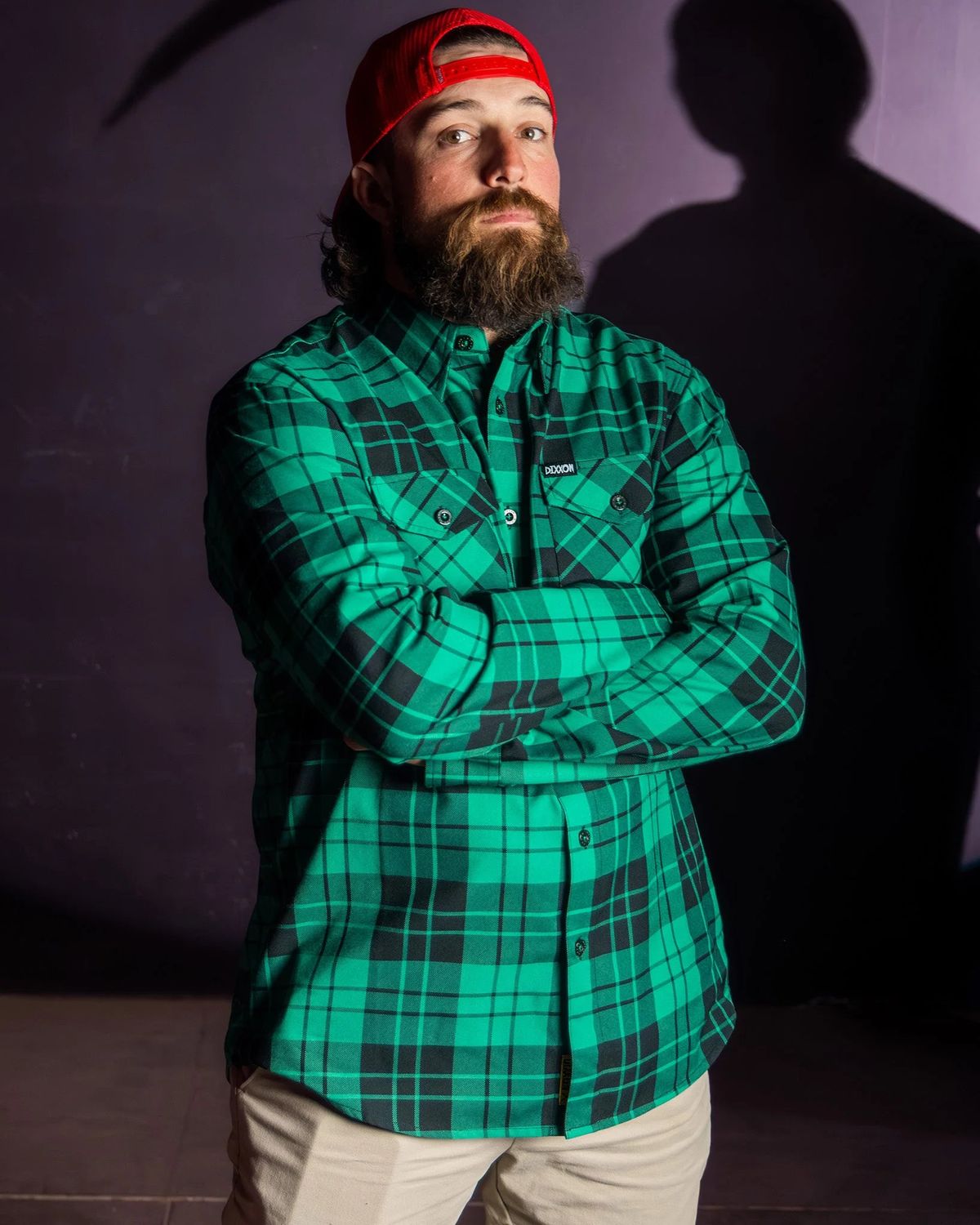  	BILL AND TED BOGUS FLANNEL   - MENS	GREEN/BLACK