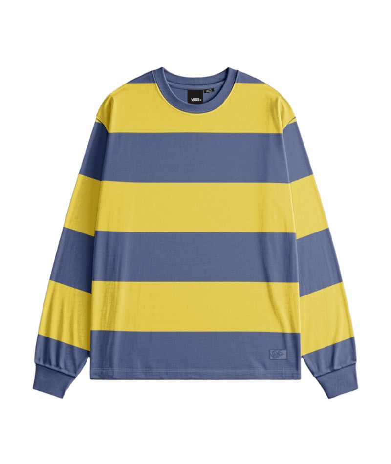 Rugby Stripe LS Knit Dusty Gold