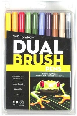 Tombow Dual Brush Pens, Color: Secondary Palette
