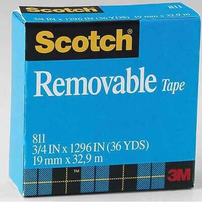 #811 Removable Magic Tape 1/2" x 36 yards