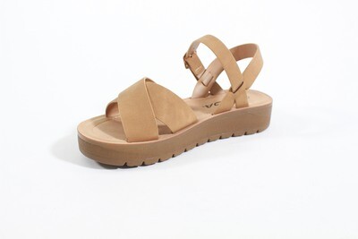 Chester by Soda

Effortless style achieved with these beautiful tan platform sandals. Designed for comfort, these sandals feature wide cross-over straps for a secure yet breathable fit. The adjustable ankle strap with a metallic buckle ensures a customized feel, while the lightweight platform sole provides both stability and a flattering lift. Chester by Soda, perfect for everyday wear, these sandals blend versatility with durability, making them a must-have for any wardrobe.