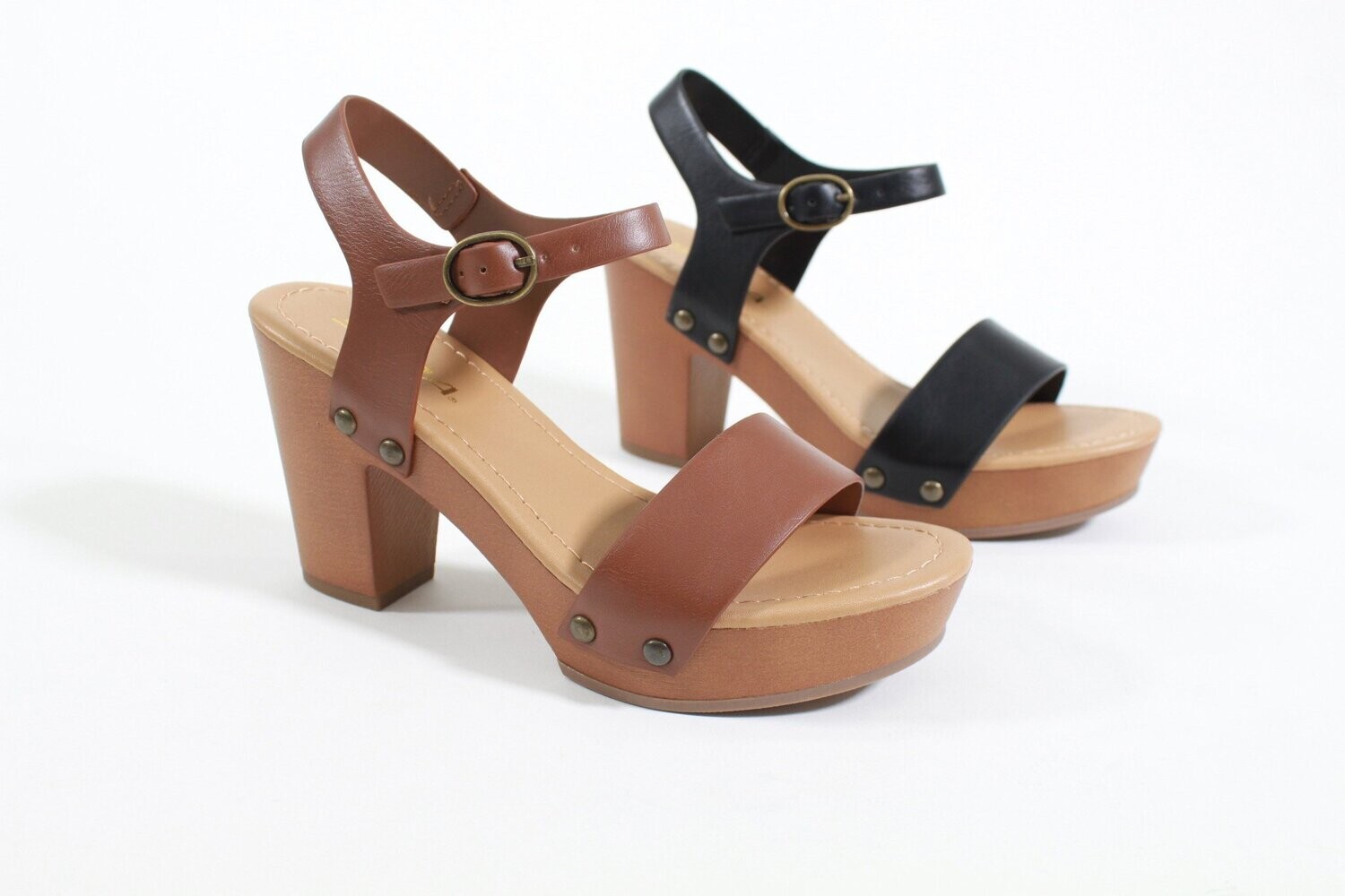 CHIVAS by Soda Chunky Heel Sandals