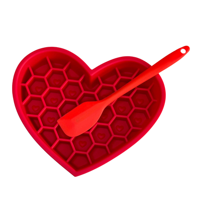 2-in-1 Heart likmat/slowfeeder