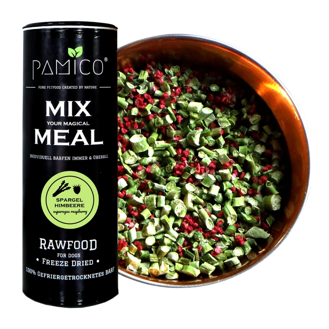 Pamico Gevriesdroogde Groene Asperge en Framboos