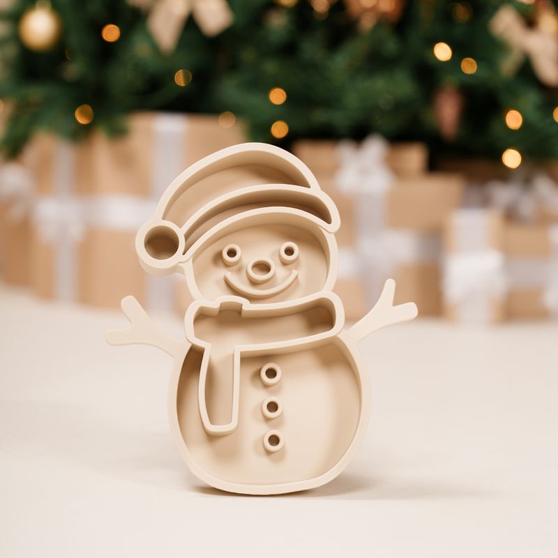 2-in-1 Snowman slowfeeder/likmat