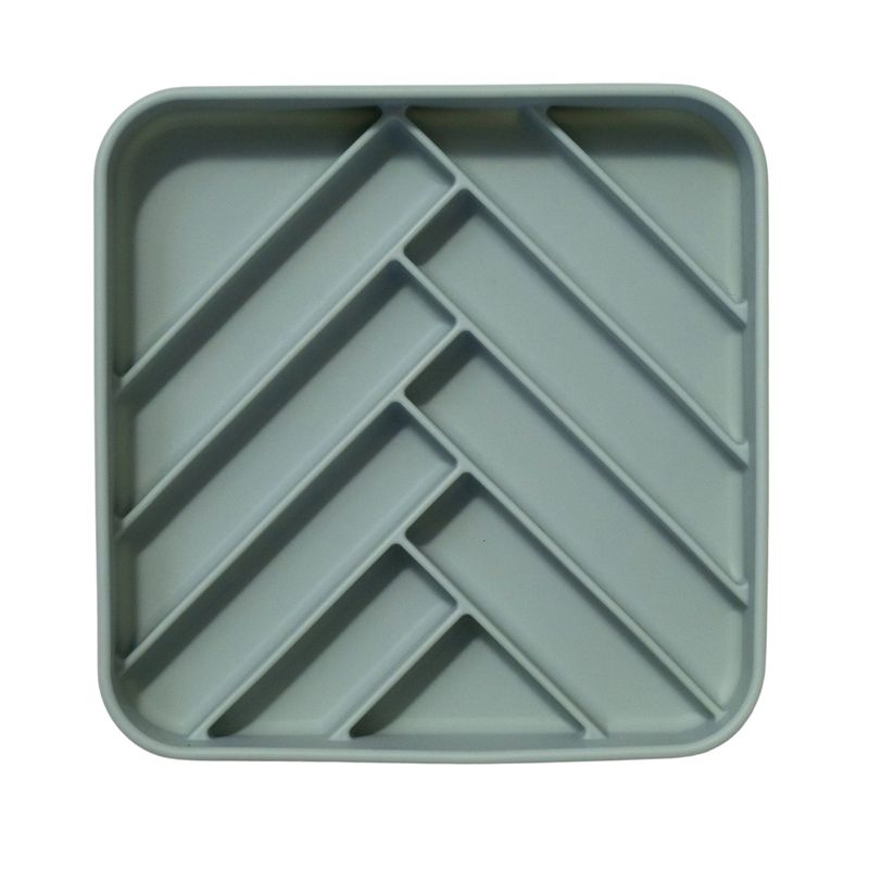 Chevron slowfeeder bowl