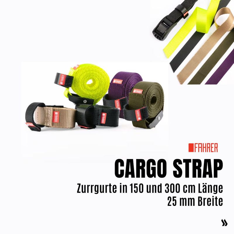 CARGO Strap 150 oder 300 cm | 25 mm Breite