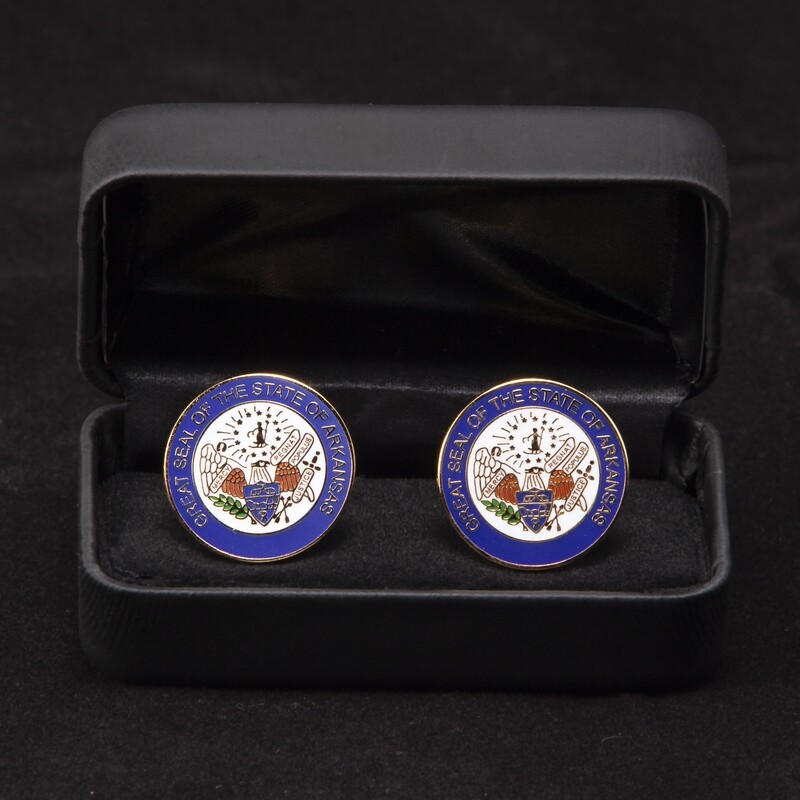 AR State Colored Seal Cuff Links
