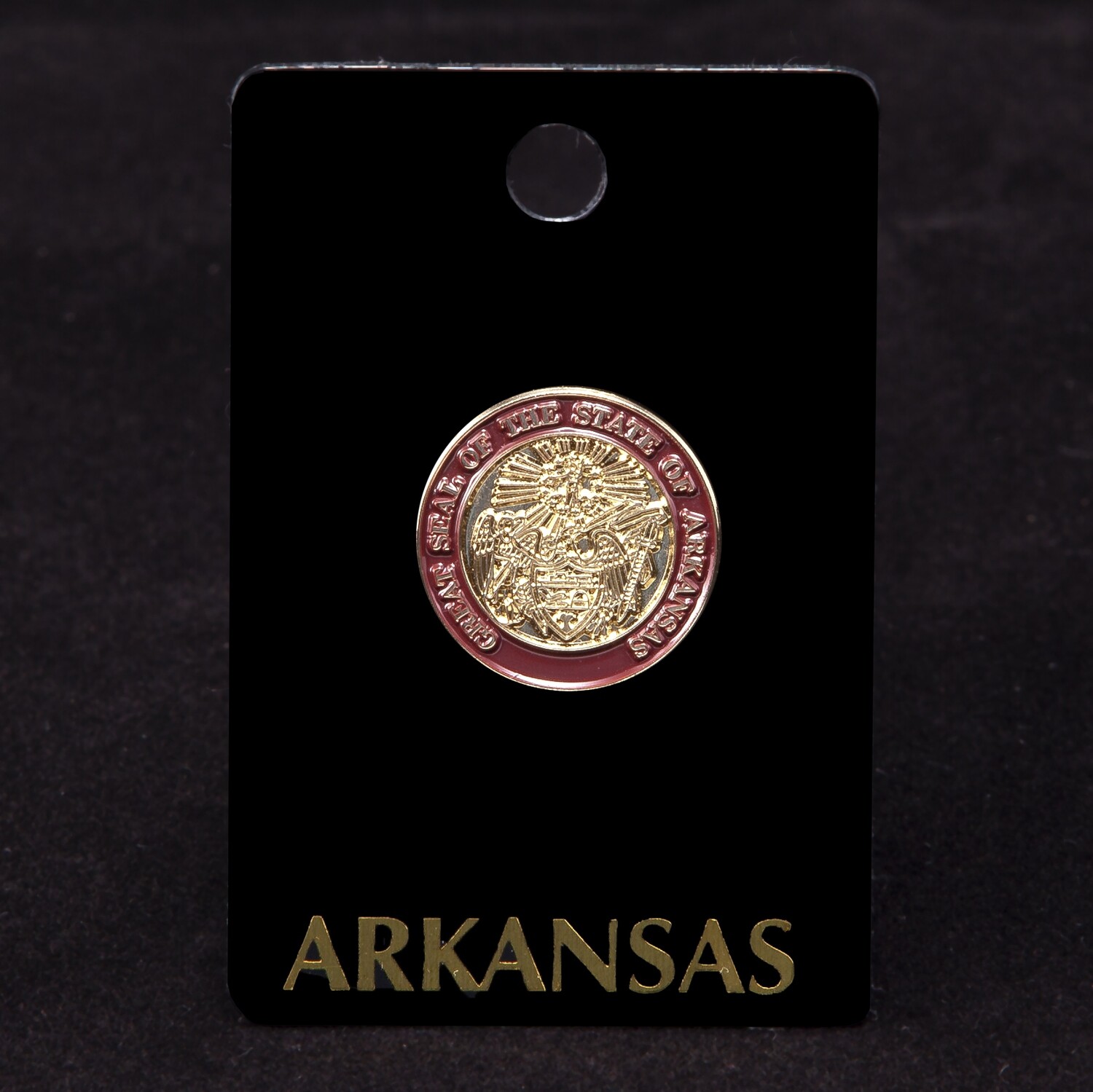 Burgundy State Seal Lapel Pin