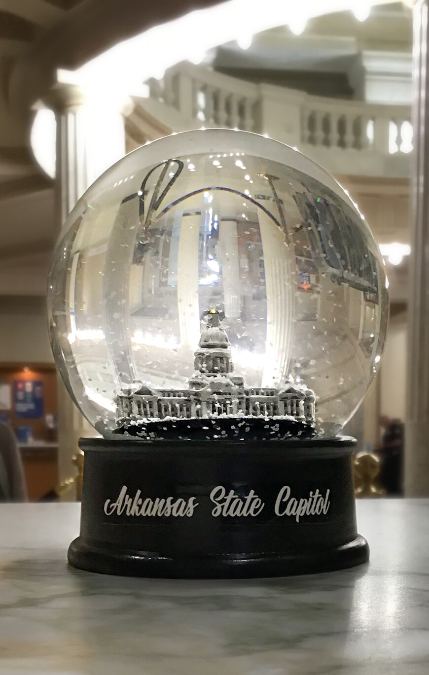 Arkansas State Capitol Snow Globe