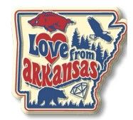 Vintage &quot;Love From&quot; State Map Magnet