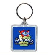 AR Keychain Lucite Map/Flag