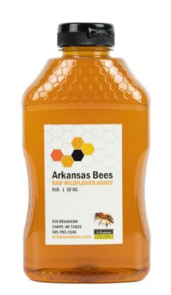 Arkansas Bees 2lb Squeeze Honey Bottle