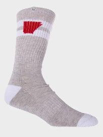 Arkansocks Tailgater Ash Heather/Red
