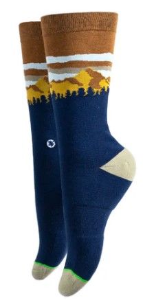 Arkansocks Pinnacle View Navy/Mud Sky
