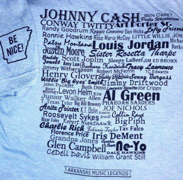 Arkansas Musicians T-shirt Light Blue/Navy XXXL