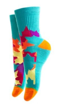 Arkansocks Outbloom, Color: MID Rio Teal/Citrus-Violet