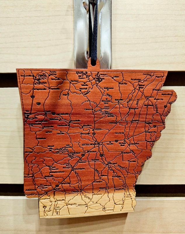 4&quot; Arkansas Road Map Ornament