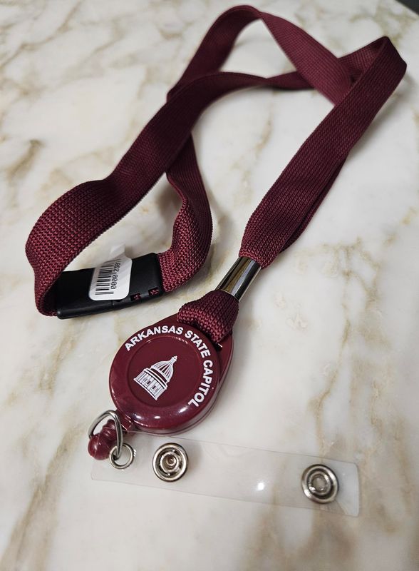 Maroon Badge Reel with Lanyard