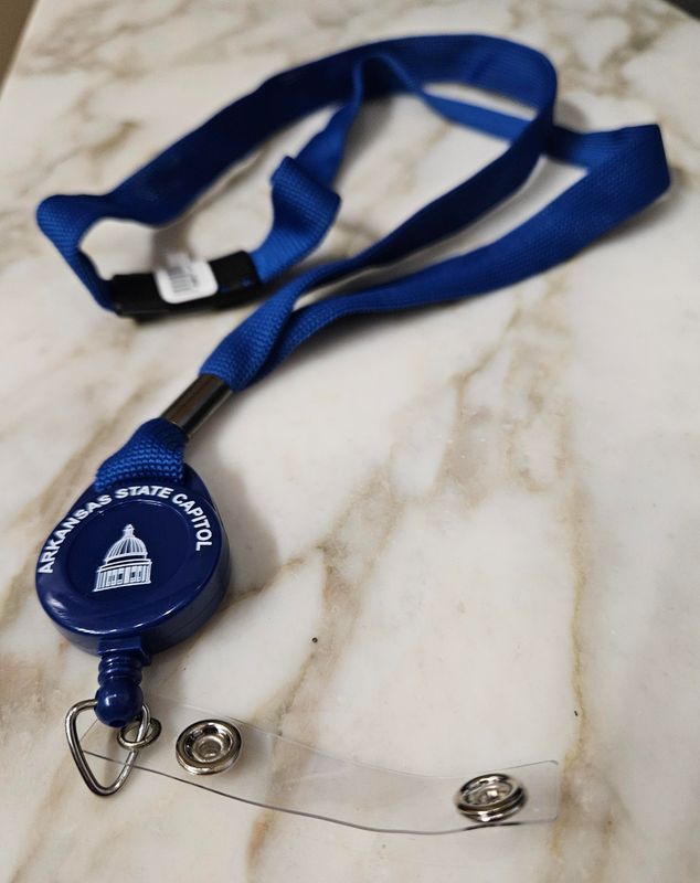 Blue Lanyard with Badge Reel