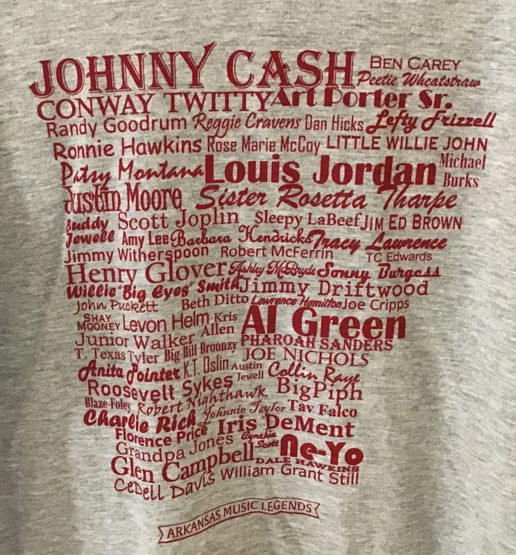 Arkansas Musicians Grey T-shirt