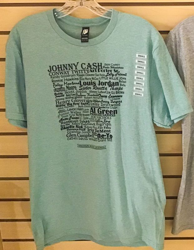 Arkansas Musicians Green T-shirt