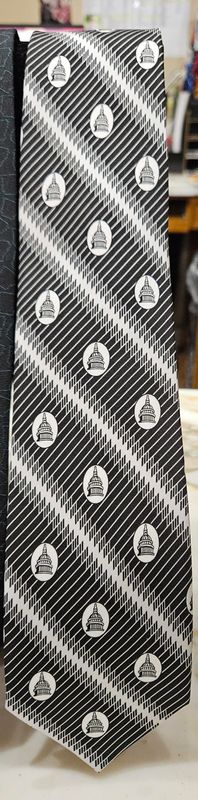 Black and Grey Dome Tie