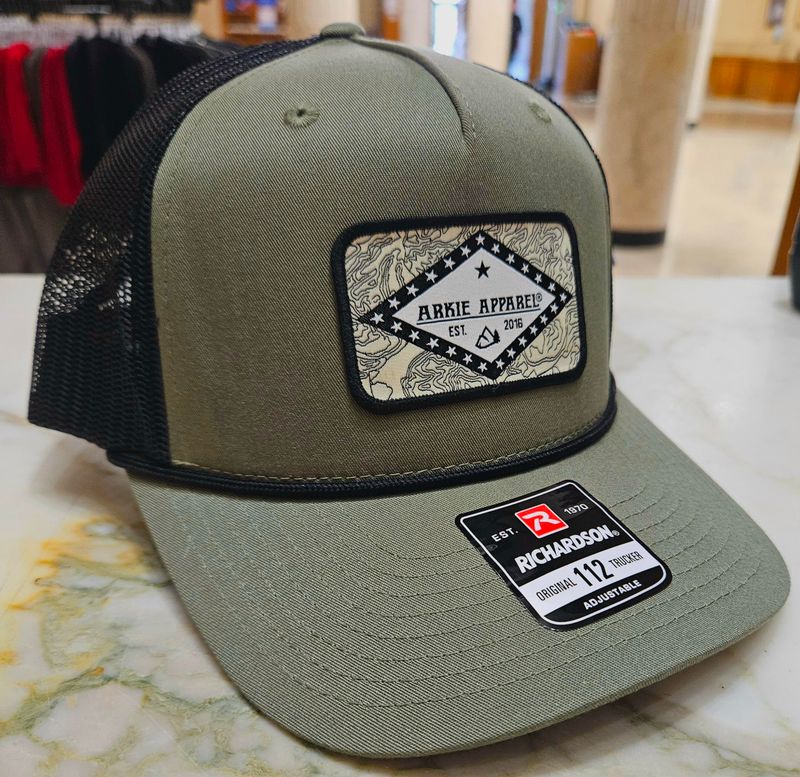 Arkie Apparel Hats Topo Flag Green/Black