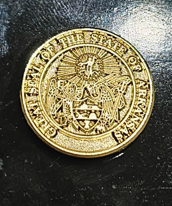 Gold State Seal Lapel Pin