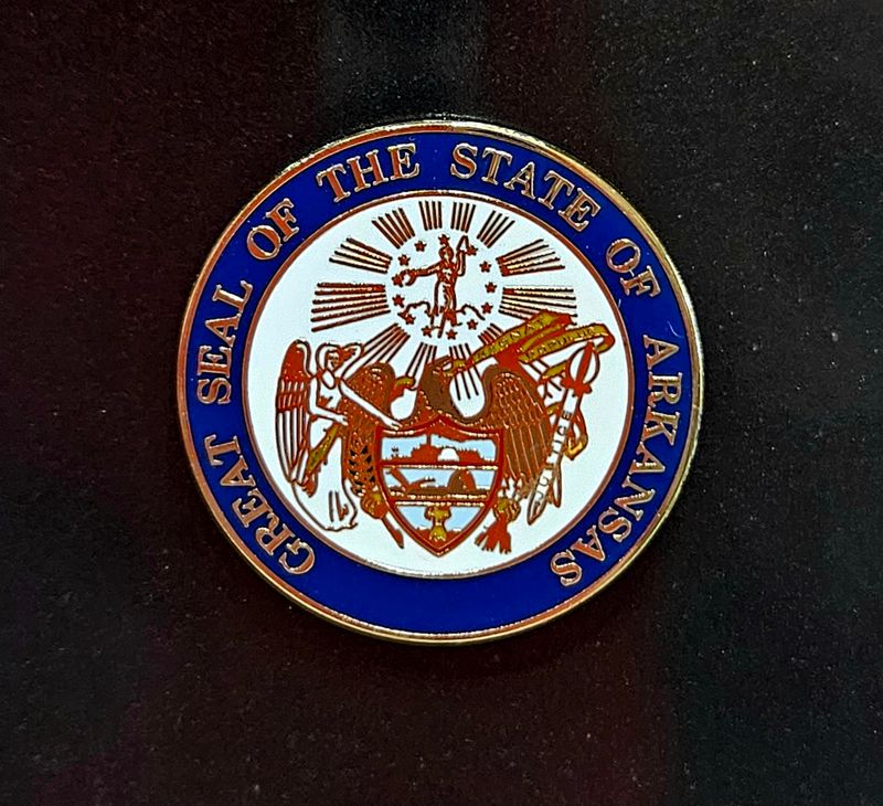 ARK State Seal Color Lapel Pin