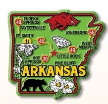 Arkansas Colorful State Magnet