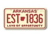Arkansas State License Plate Magnet