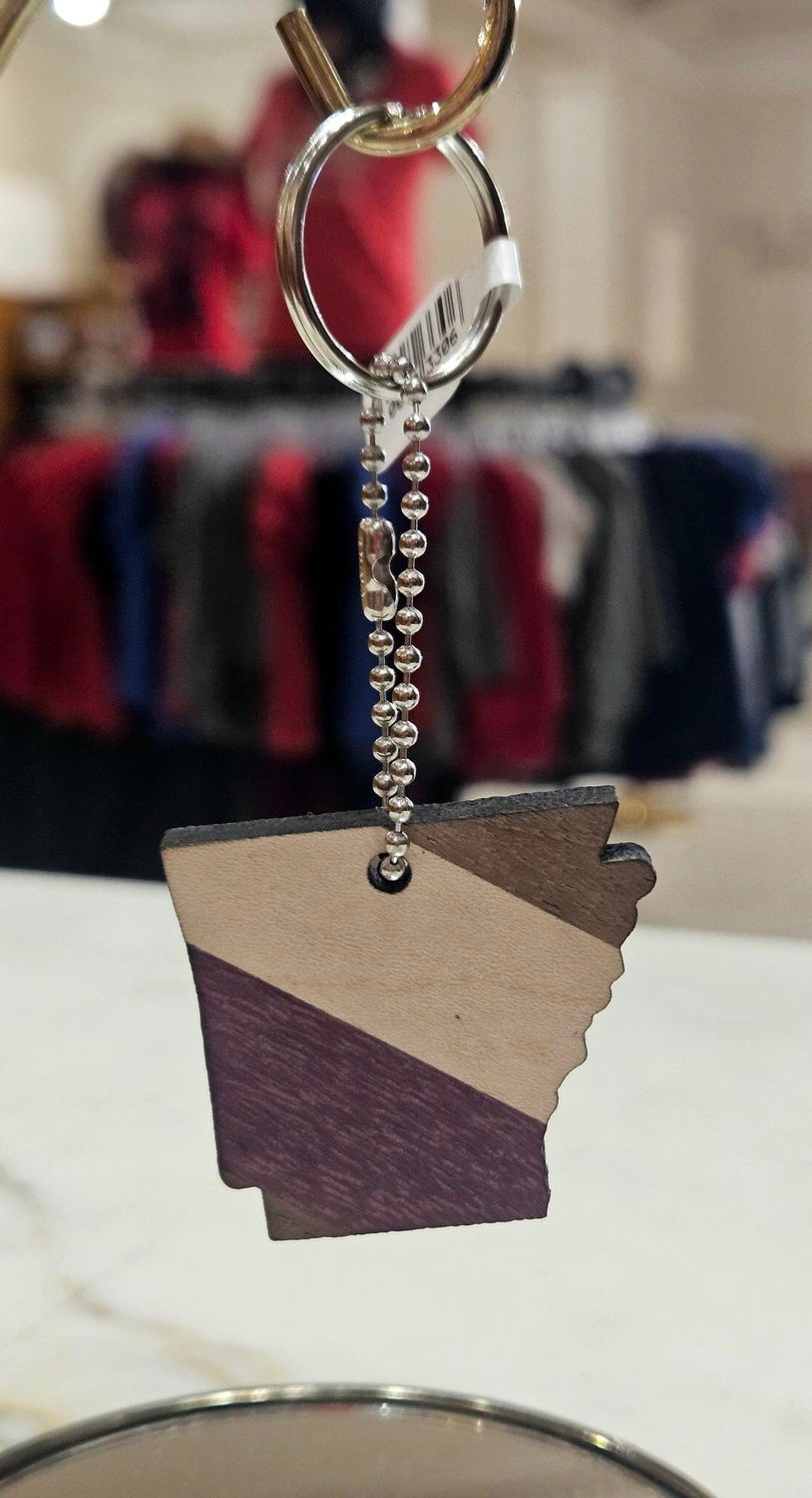 Wood Segment Keychain