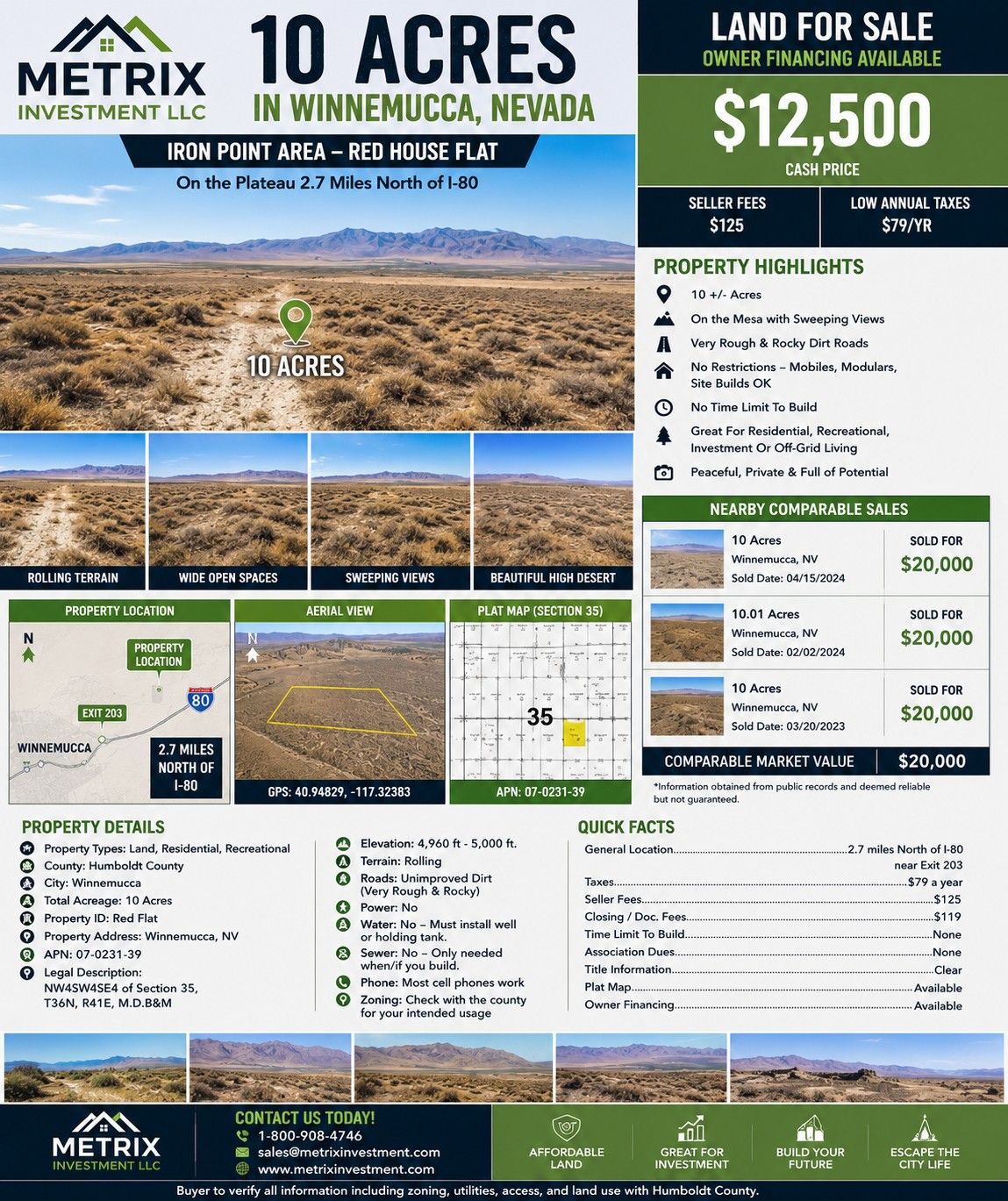 Open Spaces. Camp RV Build. 10 acres Nevada land