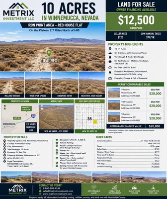 Open Spaces. Camp RV Build. 10 acres Nevada land