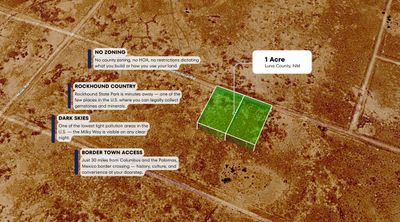 1 acre Luna County New Mexico - Florida Mountain Views to the West- Camp RV Build Mobiles Ok